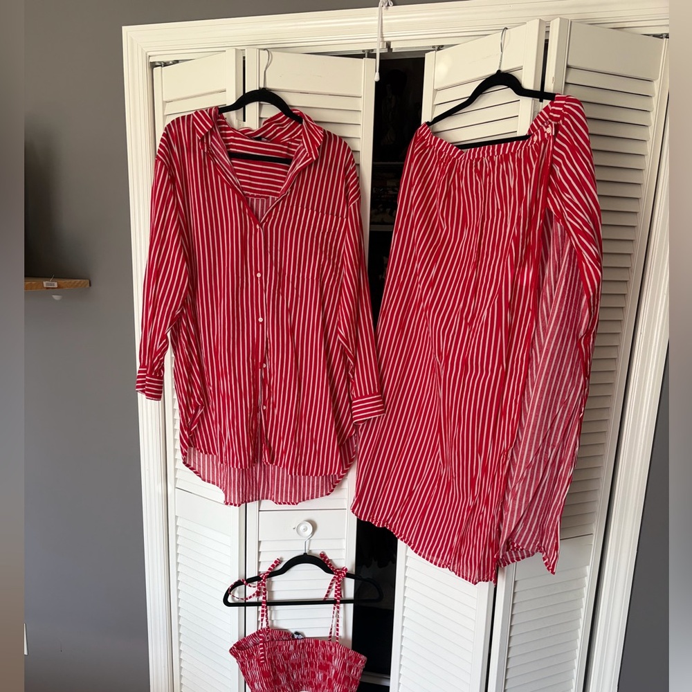 JCrew 3 Piece Bathing-suit cover up set